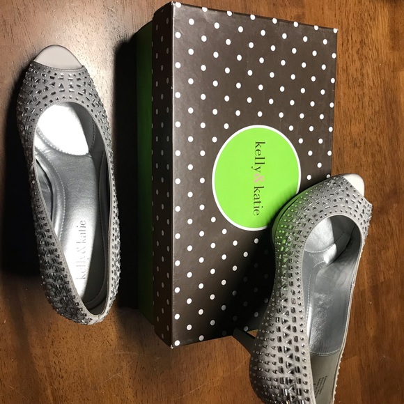 Silver heels open toe - Picture 6 of 6